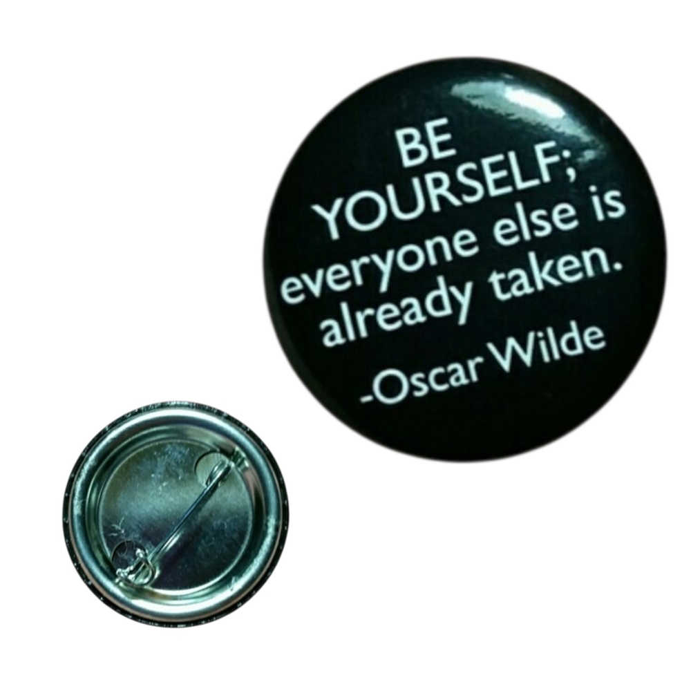 Be Yourself black brooch pin